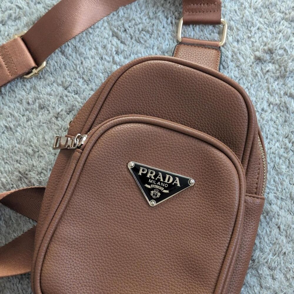 Prada Women's Brown and Tan Bag
